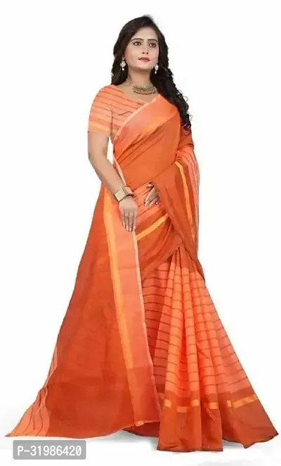 Stylish Multicoloured Cotton Silk Saree With Blouse Piece For Women-thumb2