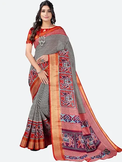 Trendy Art Silk Saree with Blouse piece For Women