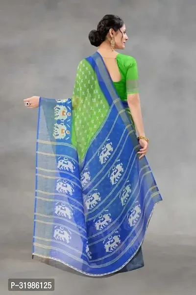 Stylish Green Art Silk Saree With Blouse Piece For Women-thumb4