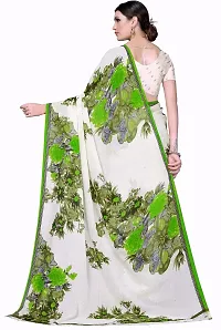 Stylish White Art Silk Saree With Blouse Piece For Women-thumb2