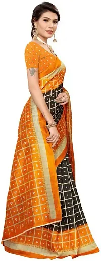 Stylish Black Art Silk Saree With Blouse Piece For Women-thumb2