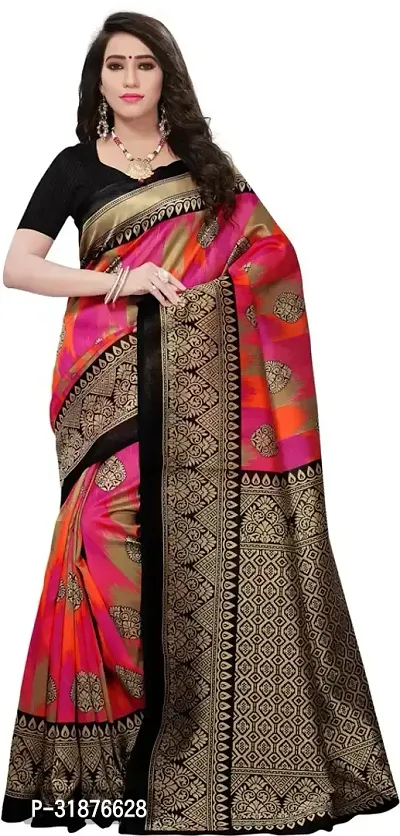 Stylish Multicoloured Art Silk Saree With Blouse Piece For Women Pack Of 2-thumb2