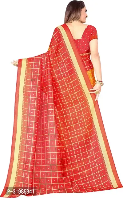 Stylish Multicoloured Art Silk Saree With Blouse Piece For Women-thumb2