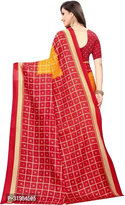 Stylish Multicoloured Art Silk Saree With Blouse Piece For Women-thumb2