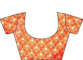 Stylish Orange Art Silk Saree With Blouse Piece For Women-thumb2