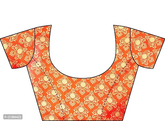 Stylish Orange Art Silk Saree With Blouse Piece For Women-thumb3