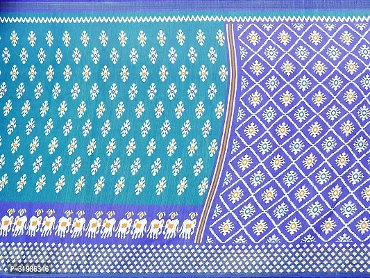 Stylish Blue Art Silk Saree With Blouse Piece For Women-thumb5