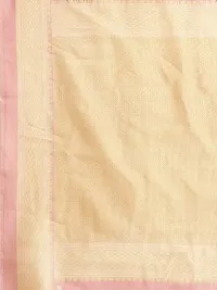 Stylish Peach Cotton Silk Saree With Blouse Piece For Women-thumb4