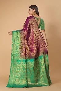 Beautiful Art Silk Jacquard Women Saree with Running Blouse-thumb2