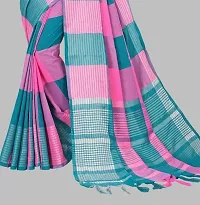 Stylish Multicoloured Cotton Silk Saree With Blouse Piece For Women-thumb4