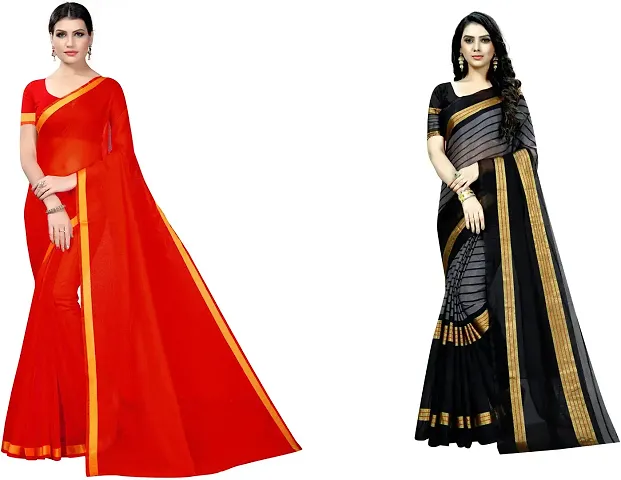 Must Have Cotton Silk Saree with Blouse piece 