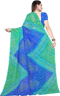 Stylish Multicoloured Georgette Saree With Blouse Piece For Women-thumb2