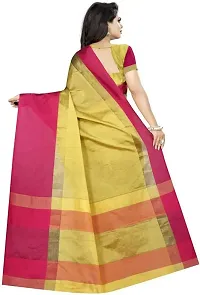 Stylish Multicoloured Cotton Silk Saree With Blouse Piece For Women-thumb2