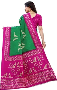 Stylish Green Art Silk Saree With Blouse Piece For Women-thumb3