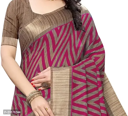 Stylish Multicoloured Cotton Silk Saree With Blouse Piece For Women-thumb5