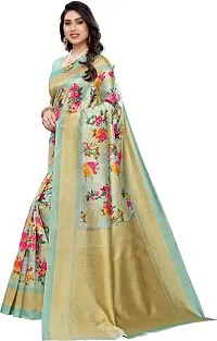 Stylish Cotton Silk Multicoloured Printed Saree with Blouse piece For Women-thumb2