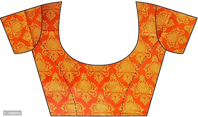 Stylish Art Silk Orange Woven Design Saree with Blouse piece For Women-thumb3