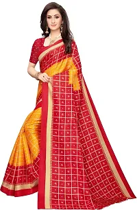 Stylish Multicoloured Art Silk Saree With Blouse Piece For Women-thumb2