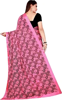 Stylish Pink Cotton Silk Saree With Blouse Piece For Women-thumb2