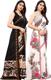 Stylish Multicoloured Art Silk Saree With Blouse Piece For Women Pack Of 2-thumb4