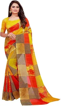 Stylish Multicoloured Georgette Saree With Blouse Piece For Women Pack Of 2-thumb2