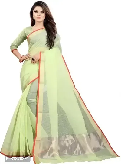 Stylish Green Art Silk Saree With Blouse Piece For Women-thumb0