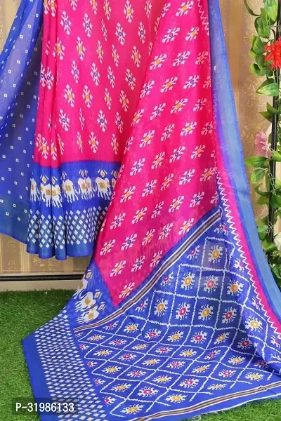 Stylish Pink Art Silk Saree With Blouse Piece For Women-thumb2