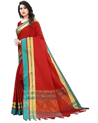 Stylish Red Art Silk Saree With Blouse Piece For Women-thumb2