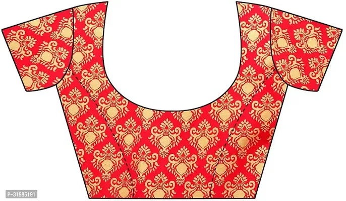 Stylish Red Art Silk Saree With Blouse Piece For Women-thumb5