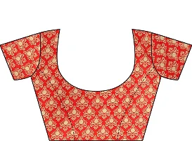 Stylish Cotton Silk Red Woven Design Saree with Blouse piece For Women-thumb1