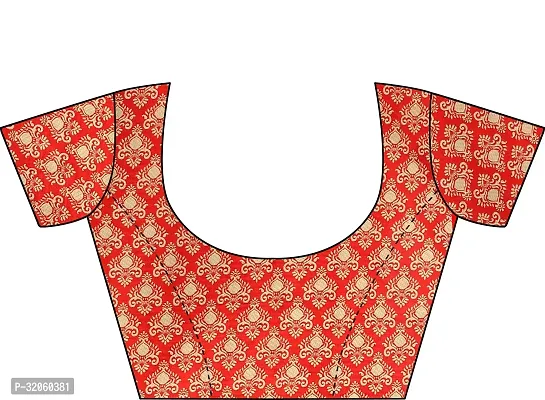 Stylish Cotton Silk Red Woven Design Saree with Blouse piece For Women-thumb2