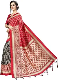 Stylish Red Cotton Silk Saree With Blouse Piece For Women-thumb2