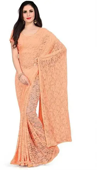 Women Beautiful Net Saree with Blouse piece