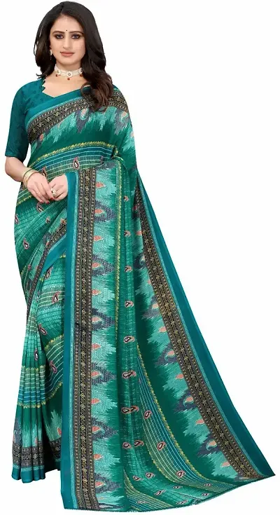 Classic Crepe Saree with Blouse piece