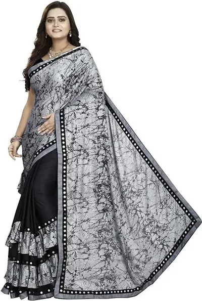 Hot Selling Lycra Saree with Blouse piece 