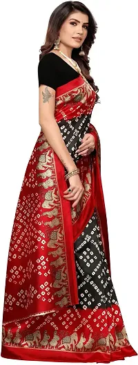 Stylish Black Art Silk Saree With Blouse Piece For Women-thumb2