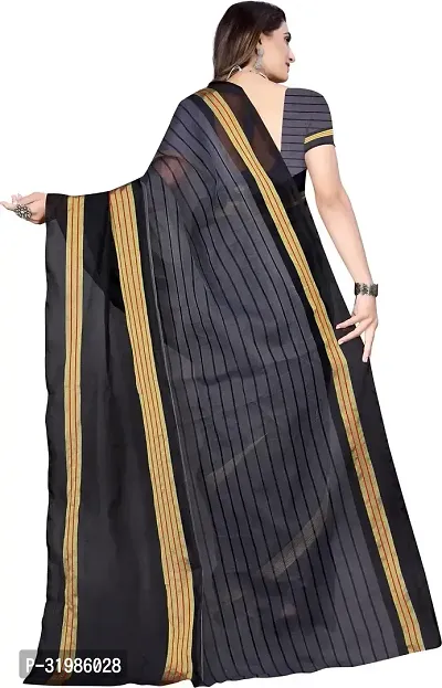 Stylish Multicoloured Cotton Silk Saree With Blouse Piece For Women-thumb3