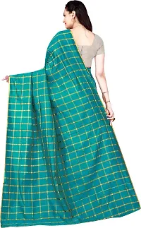 Stylish Green Cotton Silk Saree With Blouse Piece For Women-thumb2