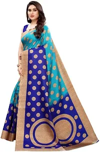 Stylish Blue Art Silk Saree With Blouse Piece For Women-thumb1