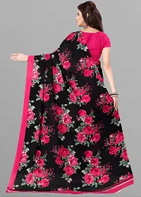 Stylish Pink Georgette Saree With Blouse Piece For Women-thumb2