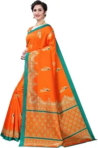 Stylish Orange Art Silk Saree With Blouse Piece For Women-thumb4