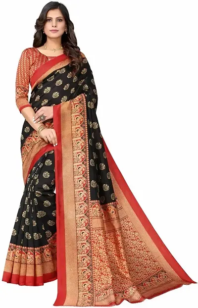 Stylish Art Silk Saree with Blouse piece For Women