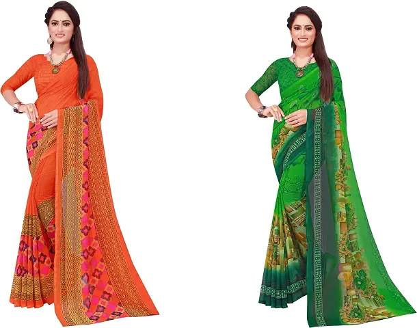 Best Selling Georgette Saree with Blouse piece 