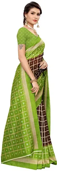 Stylish Multicoloured Art Silk Saree With Blouse Piece For Women-thumb2