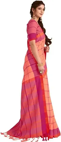 Stylish Multicoloured Cotton Silk Saree With Blouse Piece For Women-thumb4