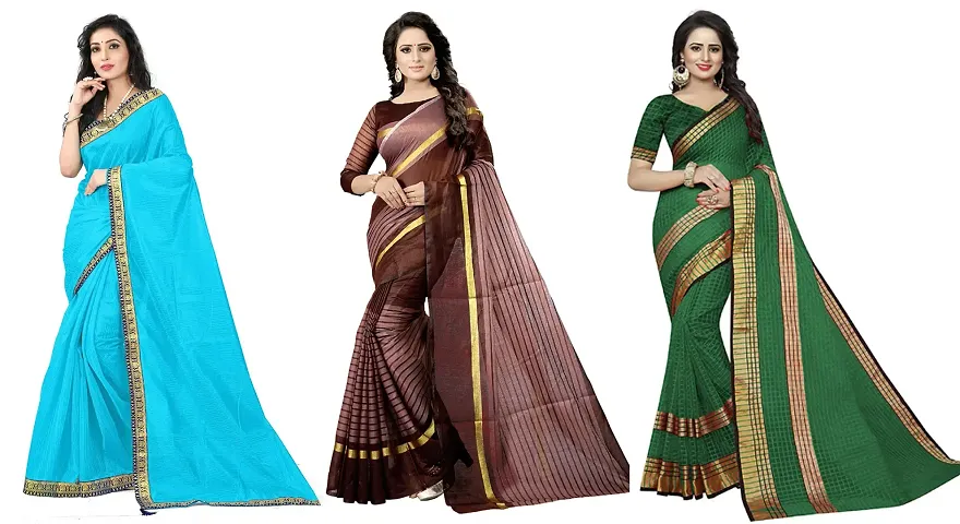 Hot Selling Art Silk Saree with Blouse piece 