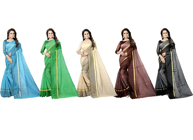 Alluring Cotton Silk Saree with Blouse piece 