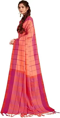 Stylish Multicoloured Cotton Silk Saree With Blouse Piece For Women-thumb3