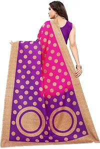 Stylish Pink Cotton Silk Saree With Blouse Piece For Women-thumb3