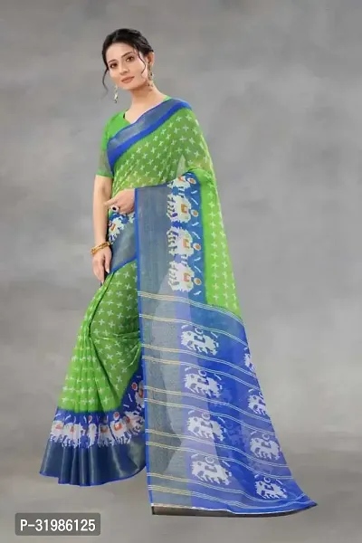 Stylish Green Art Silk Saree With Blouse Piece For Women-thumb3